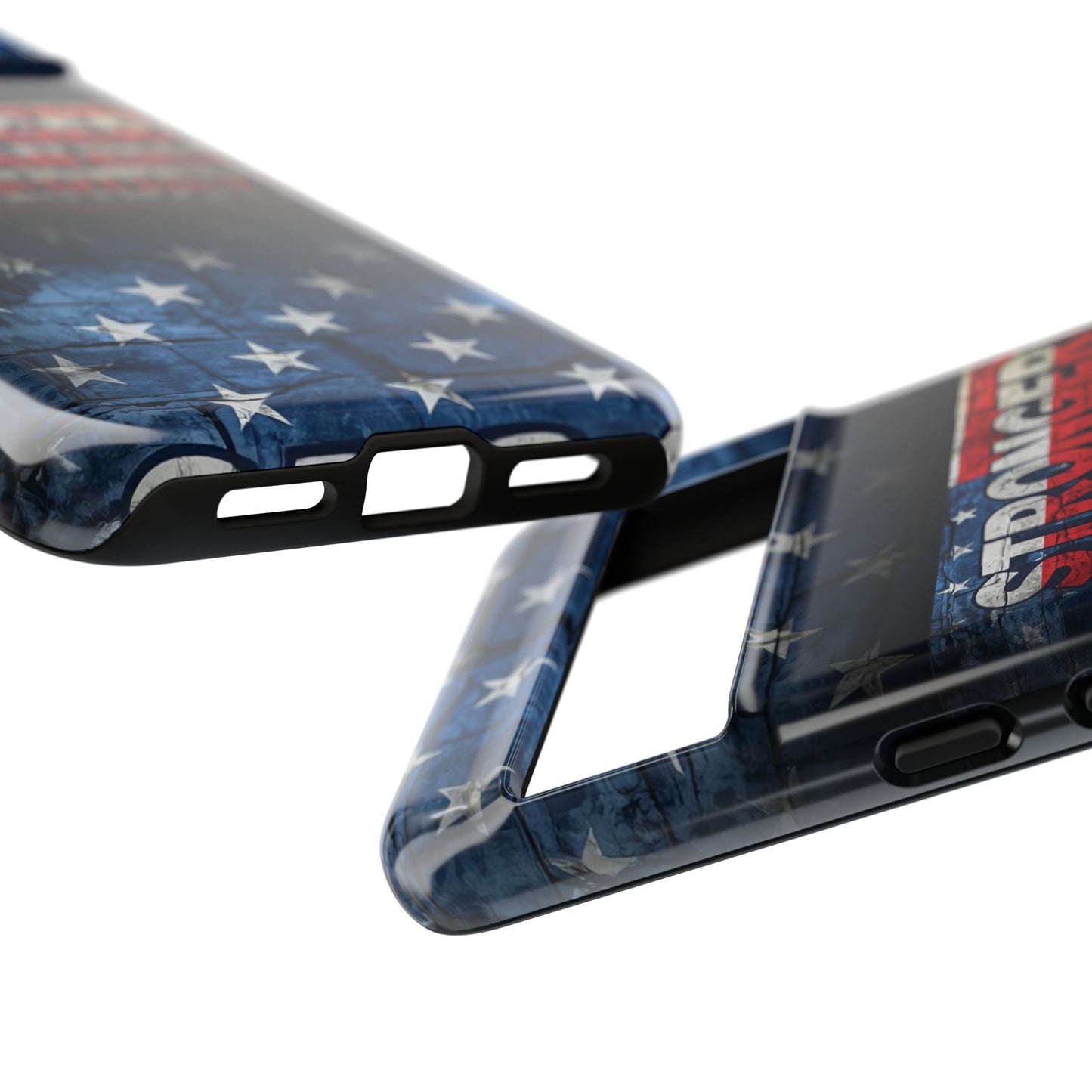 Patriotic Phone Case - Stronger Than Yesterday!, American Flag Design, Gift for Military, Independence Day, Motivational Decor, Tough Cases