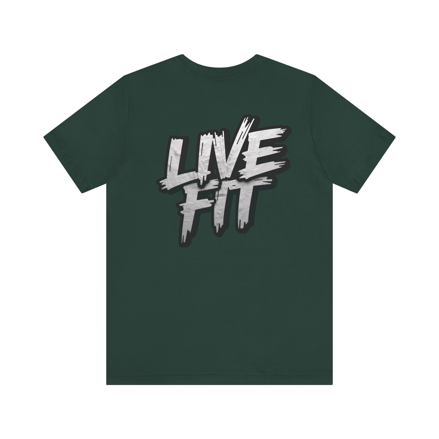 LIVE FIT Unisex Jersey Tee - Fitness Shirt - XS - 4XL - Workout Apparel - Motivational T-Shirt - Casual Wear - Gift for Fitness Enthusiasts