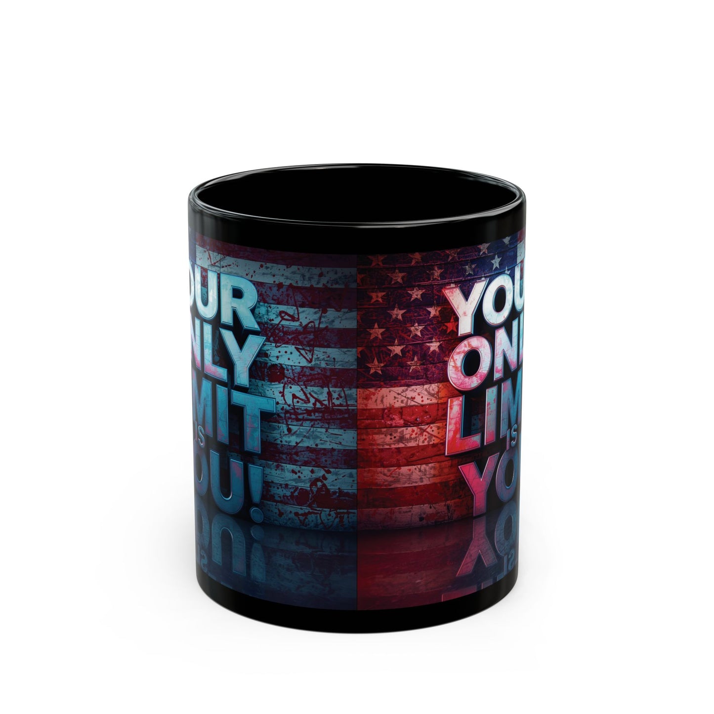 Inspirational Black Mug - Motivational Coffee Cup - Your Only Limit Is You!