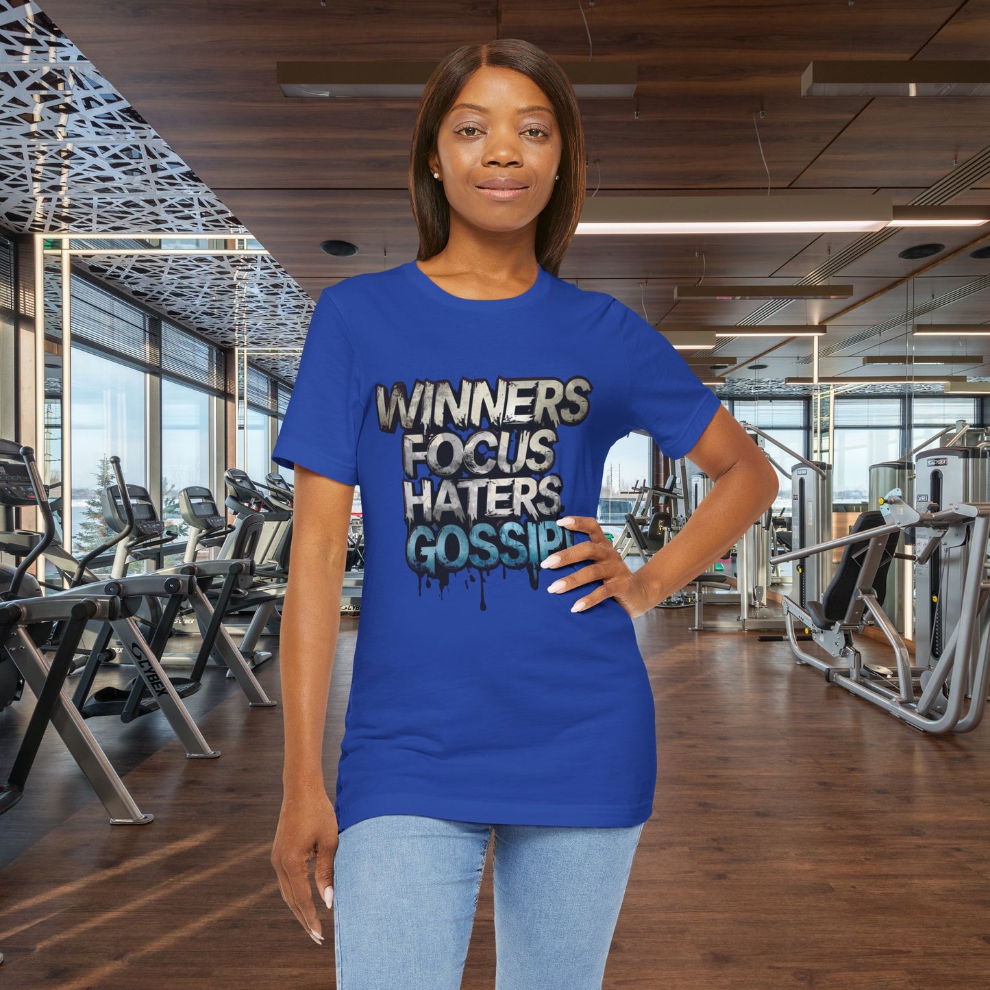 Winners Focus Haters Gossip! Tee - Motivational Graphic Shirt - Unisex Tee for Casual Wear - Gift for Friends - Streetwear Fashion