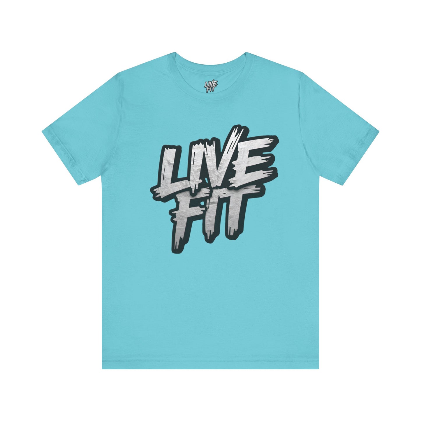LIVE FIT Unisex Jersey Tee - Fitness Shirt - XS - 4XL - Workout Apparel - Motivational T-Shirt - Casual Wear - Gift for Fitness Enthusiasts
