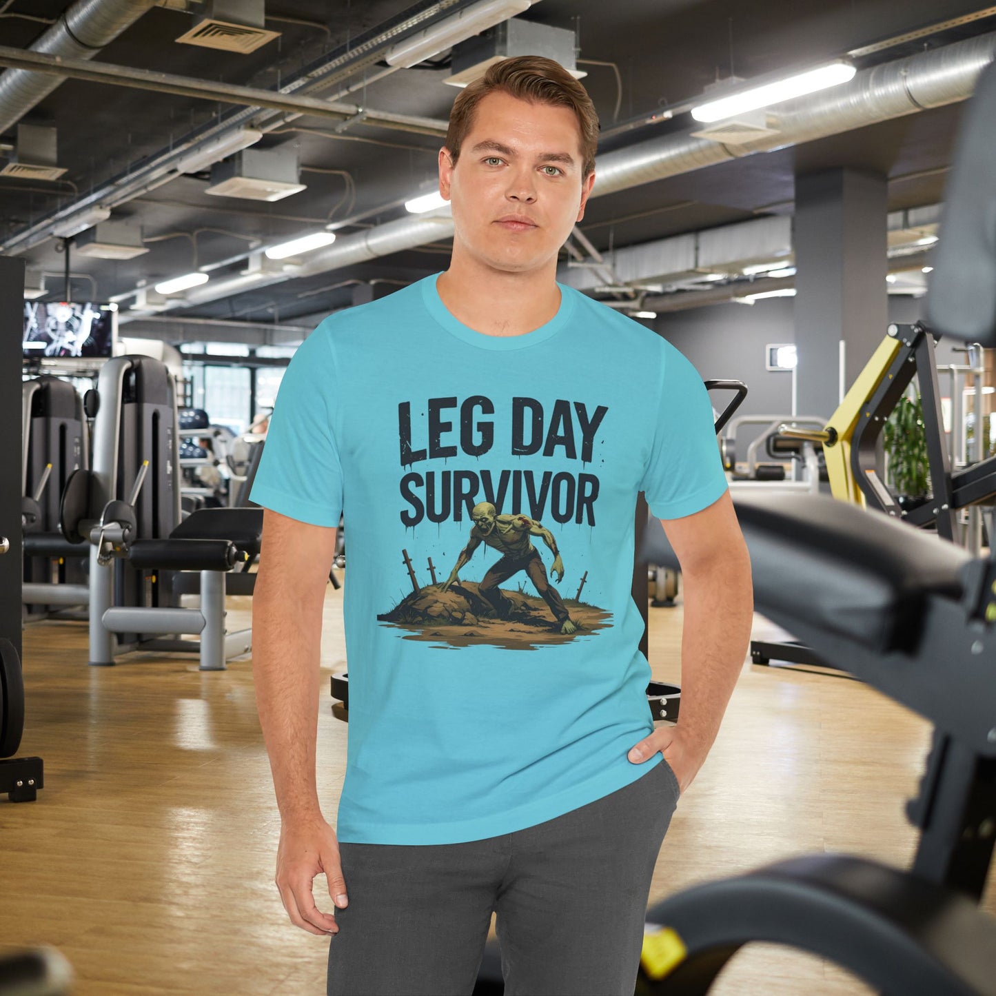 Leg Day Survivor Tee, Fitness Shirt, Workout Apparel, Gym Gift, Unisex Graphic Tee