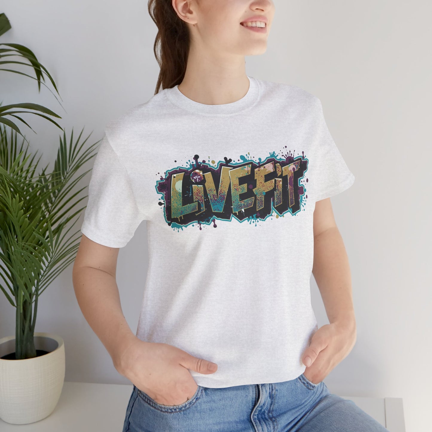 LIVE FIT Graphic Fitness Tee - Motivational Workout Apparel