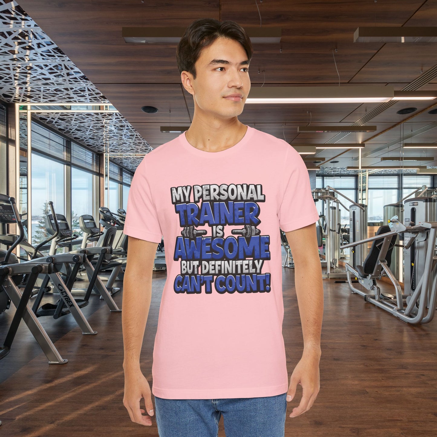 Funny - My Personal Trainer Is Awesome But Definitely Can’t Count! Tee - Great Gift for Fitness Lovers - Gym Humor Shirt - Workout Apparel - Personal Trainer Gift - Fitness Motivation Tee - XS - 4XL