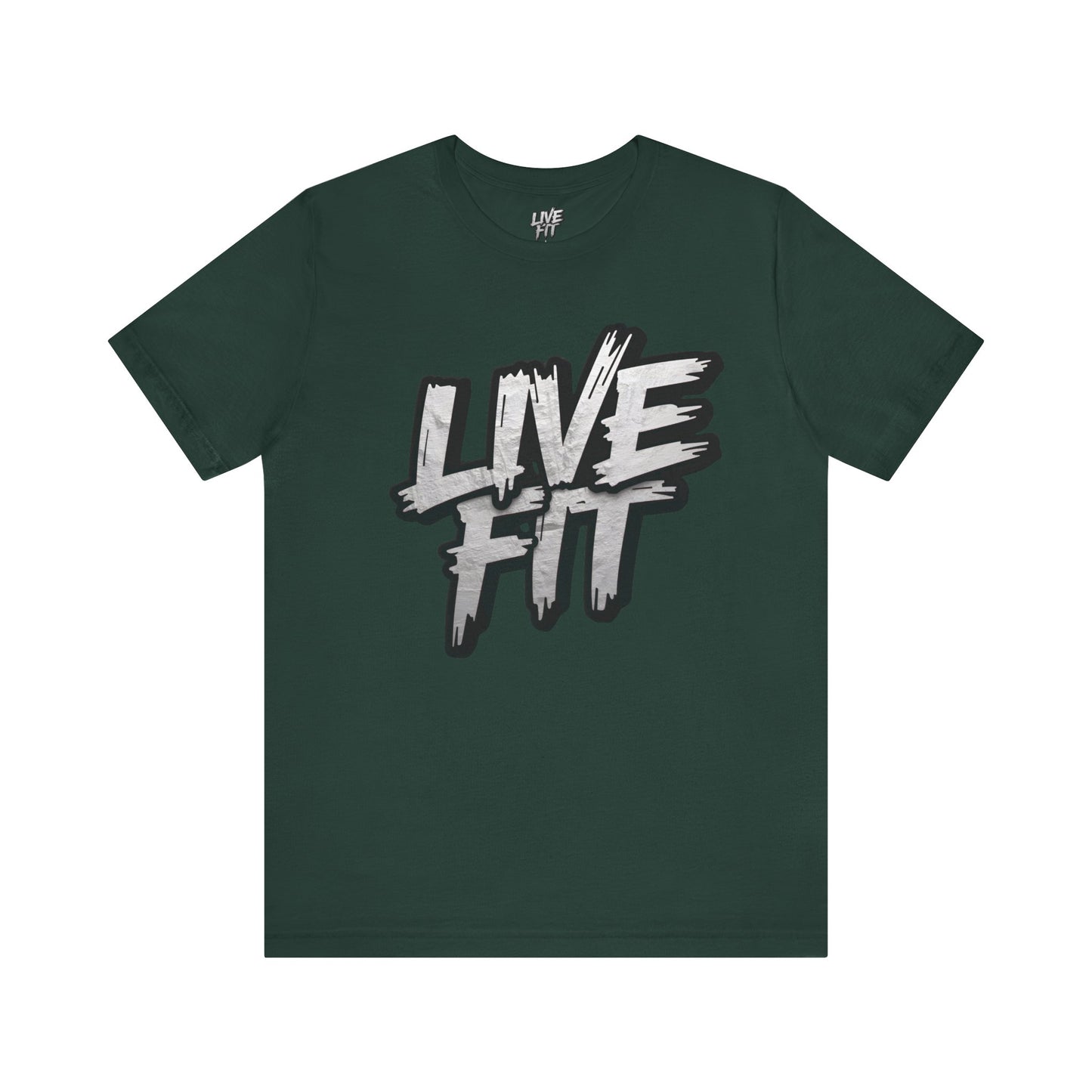 LIVE FIT Unisex Jersey Tee - Fitness Shirt - XS - 4XL - Workout Apparel - Motivational T-Shirt - Casual Wear - Gift for Fitness Enthusiasts