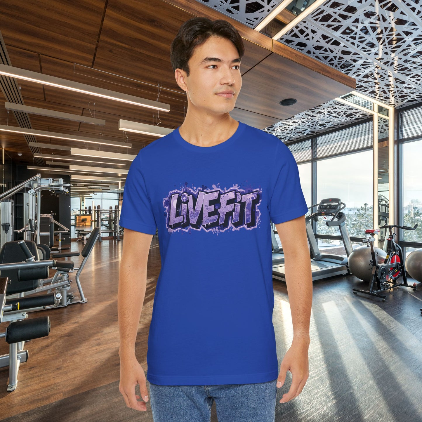 Live Fit Unisex Tee - Fitness Shirt - Motivational Graphic Tee - Workout Apparel - Casual Wear - Gift for Gym Lovers - Active Lifestyle -