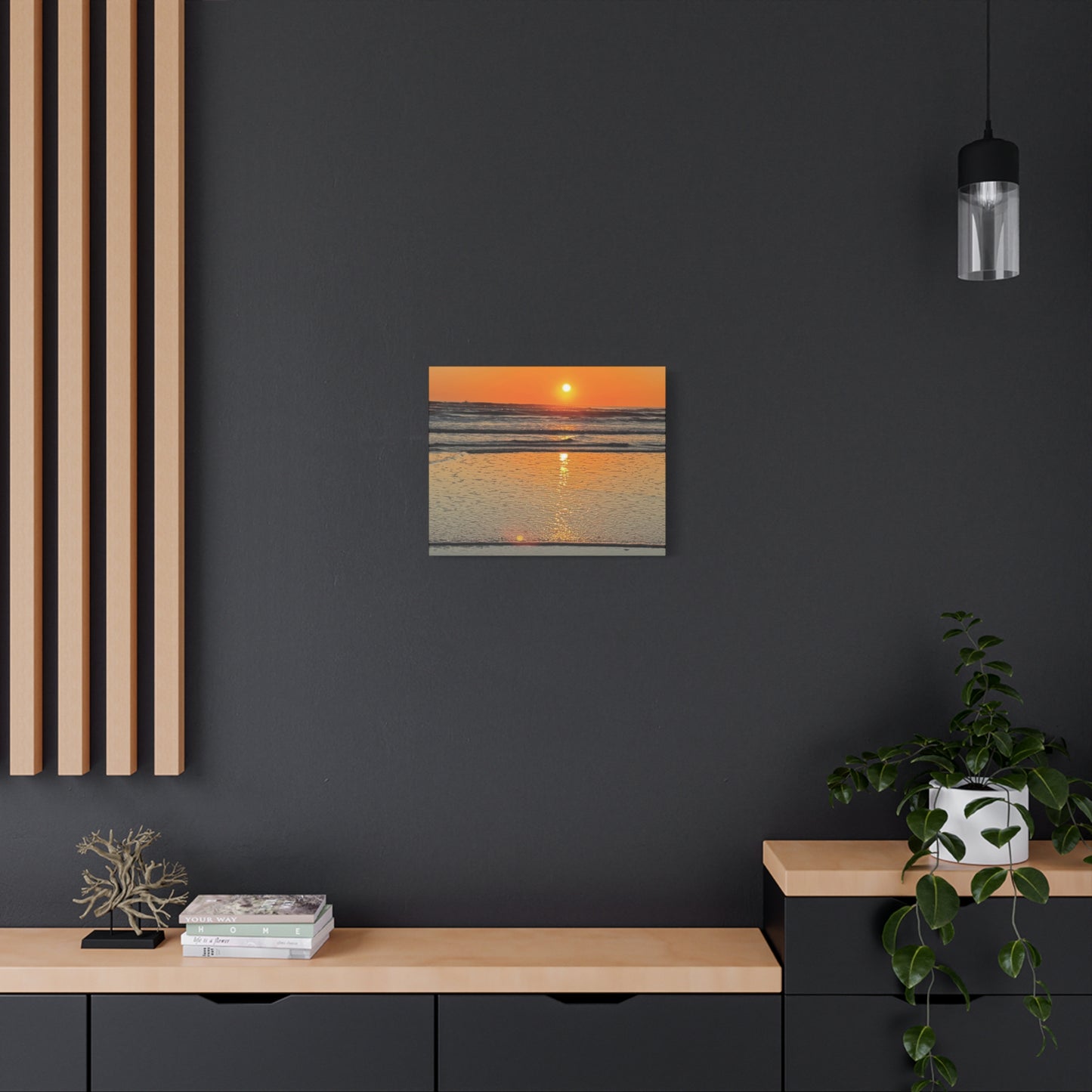 Stunning Sunset Beach Canvas Print, Ocean Decor, Wall Art, Home Decor, Coastal Artwork for Living Room