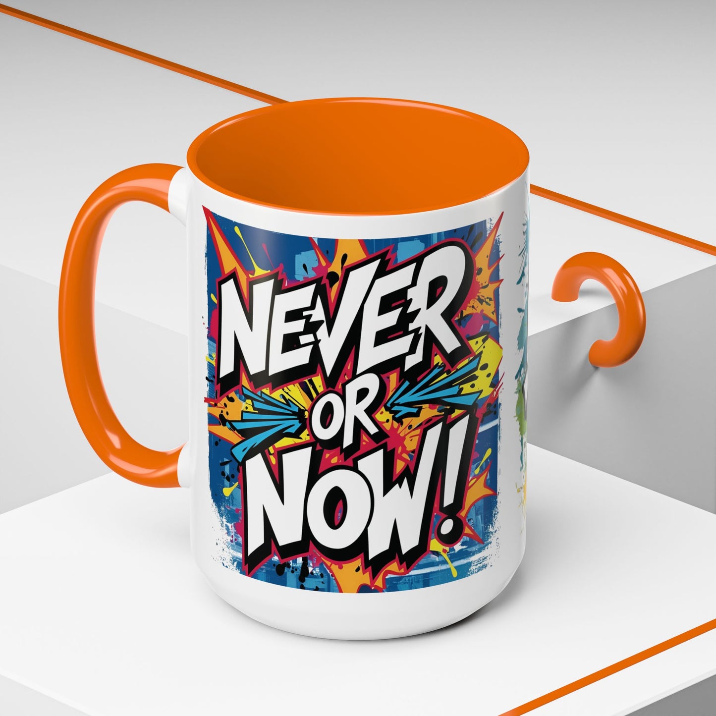 💥Vibrant 💥 Motivational 💥 Ceramic 💥 Coffee Mug 💥 Let's Go! 💥 Never or Now💥 Sizes 11oz 15oz💥 8 Different Colors To Choose From💥