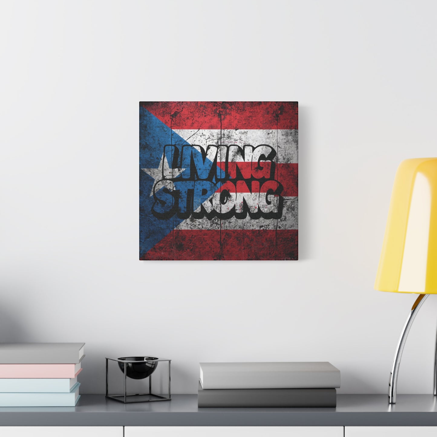 Gallery Wrapped - Puerto Rico Flag - Matte Canvas Wall Art - Inspirational Decor - Home Wall Decor -