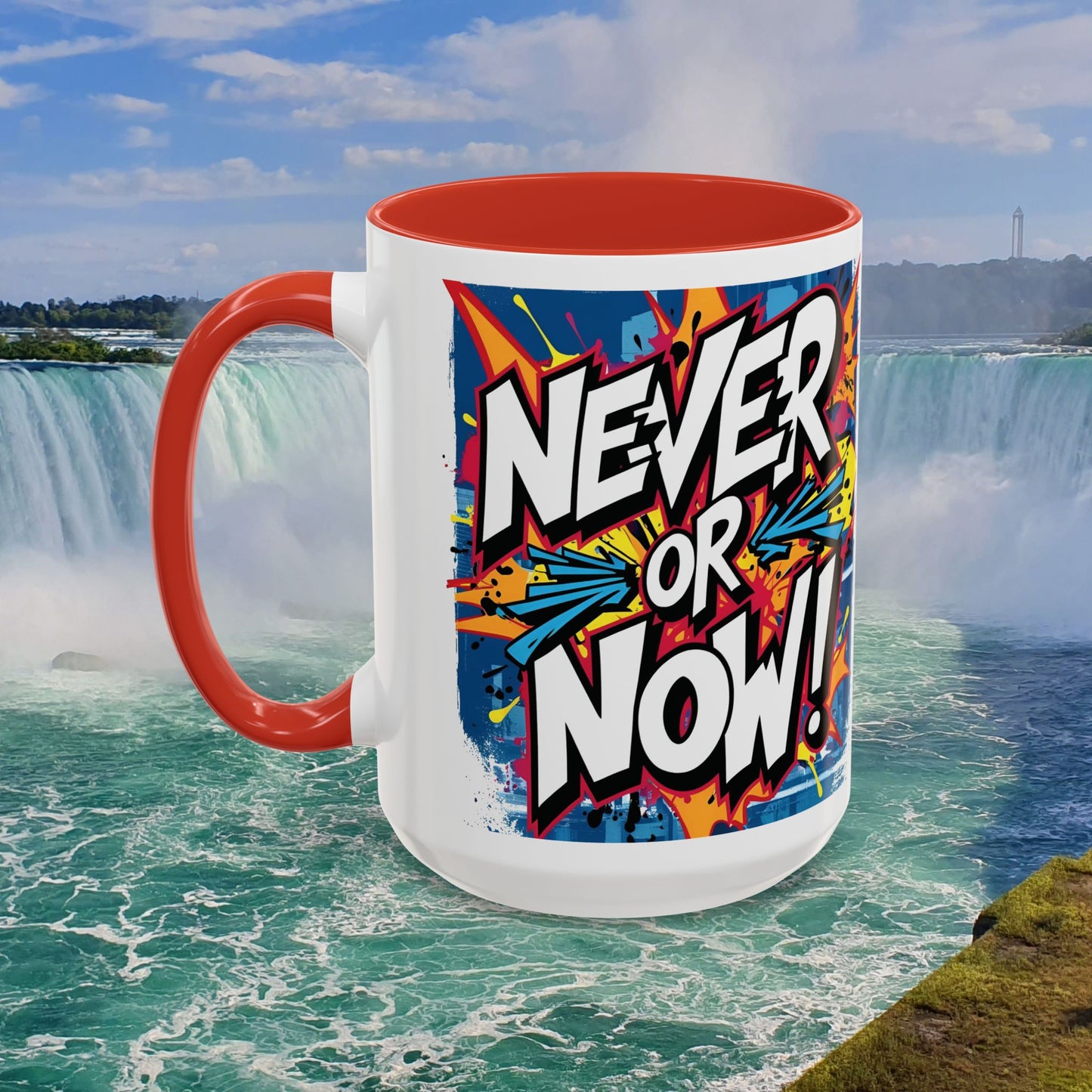 💥Vibrant 💥 Motivational 💥 Ceramic 💥 Coffee Mug 💥 Let's Go! 💥 Never or Now💥 Sizes 11oz 15oz💥 8 Different Colors To Choose From💥