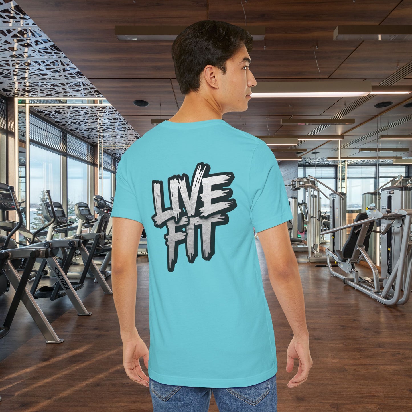 LIVE FIT Unisex Jersey Tee - Fitness Shirt - XS - 4XL - Workout Apparel - Motivational T-Shirt - Casual Wear - Gift for Fitness Enthusiasts