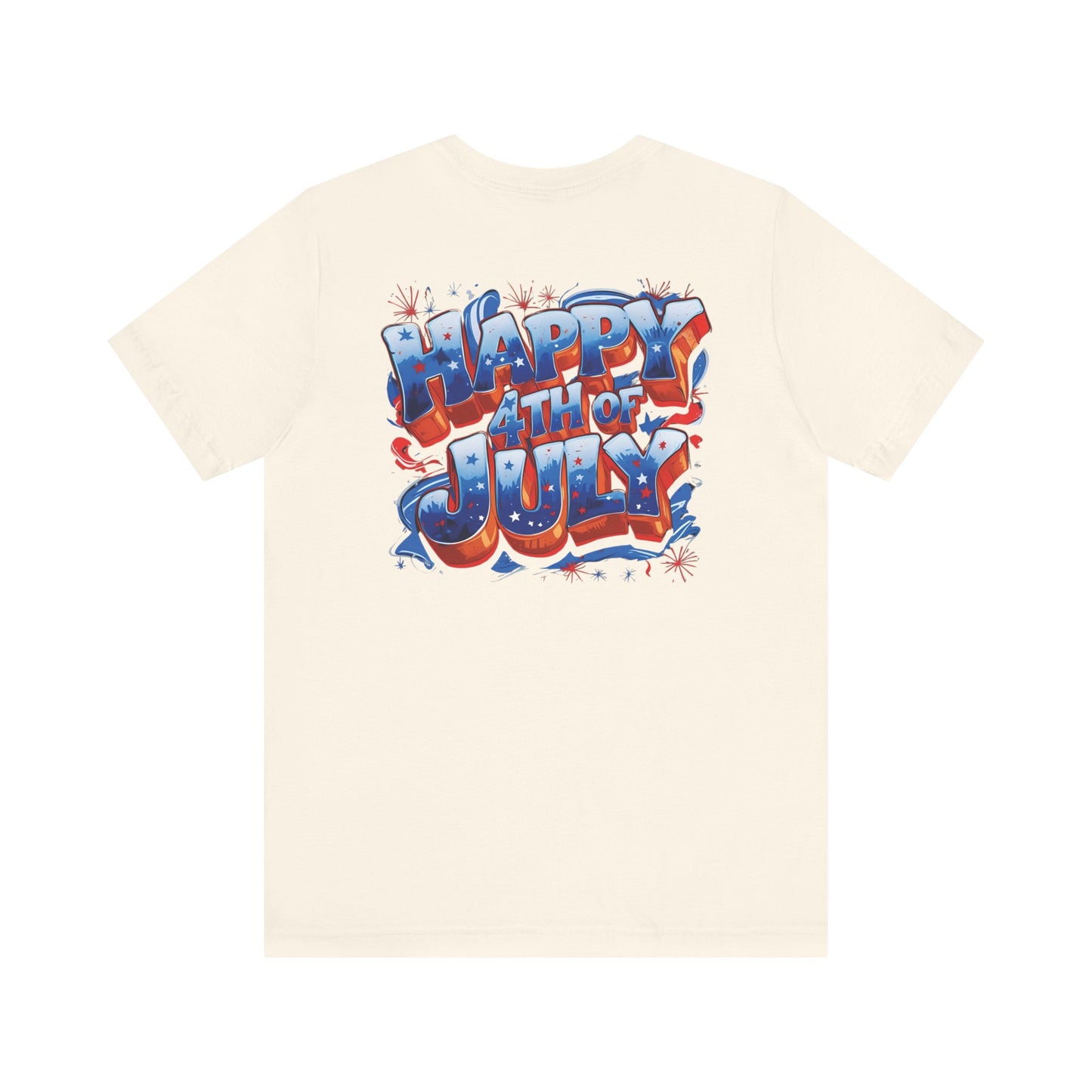 Happy 4th Of July, Print Design T-Shirt, Independence Day, American Flag, Bald Eagle, Red White Blue