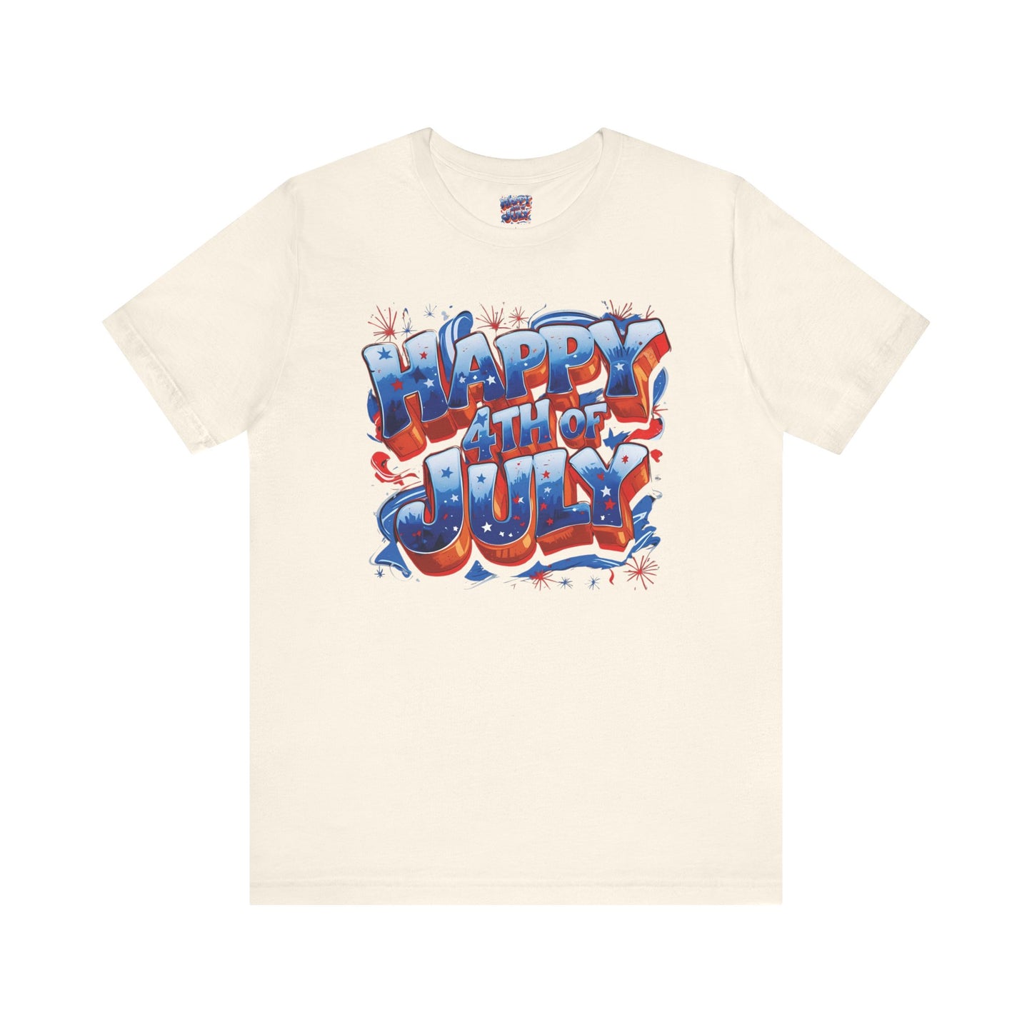 Happy 4th Of July, Print Design T-Shirt, Independence Day, American Flag, Bald Eagle, Red White Blue