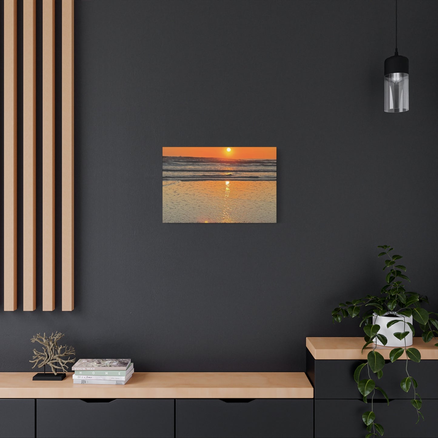 Stunning Sunset Beach Canvas Print, Ocean Decor, Wall Art, Home Decor, Coastal Artwork for Living Room