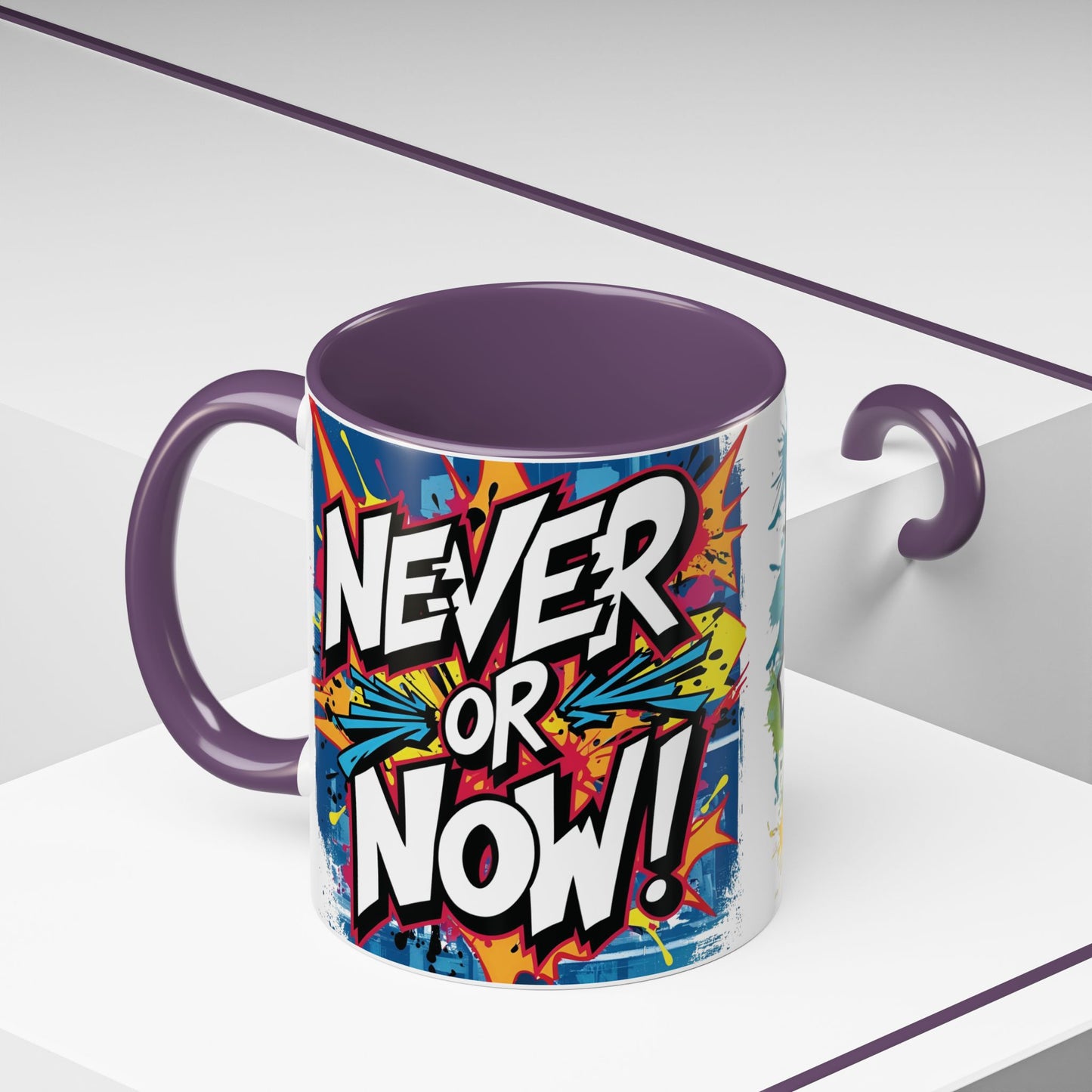 💥Vibrant 💥 Motivational 💥 Ceramic 💥 Coffee Mug 💥 Let's Go! 💥 Never or Now💥 Sizes 11oz 15oz💥 8 Different Colors To Choose From💥