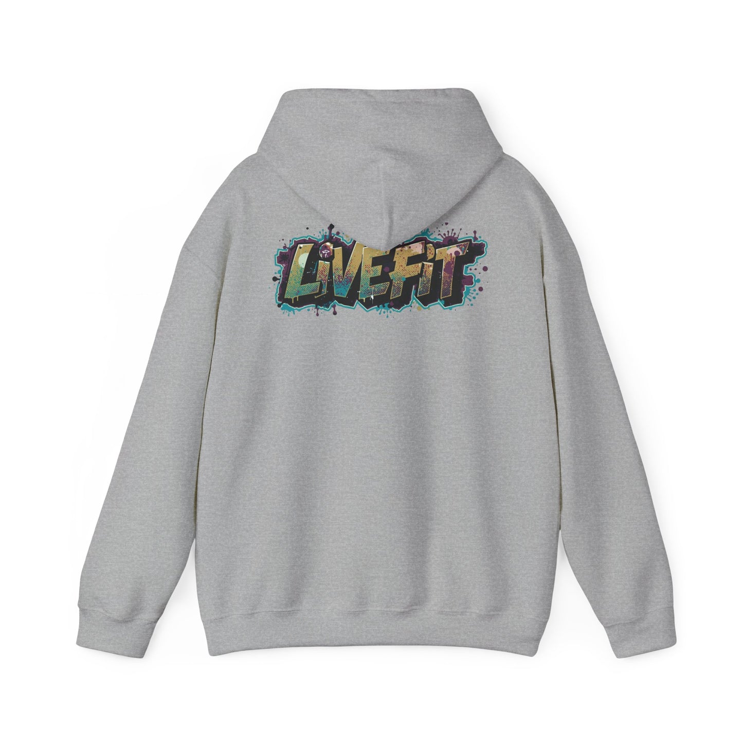Live Fit Hoodie - Unisex Heavy Blend Sweatshirt - Fitness Enthusiasts - Gym Wear - Workout Apparel - Active Lifestyle - Gift for Him/Her -