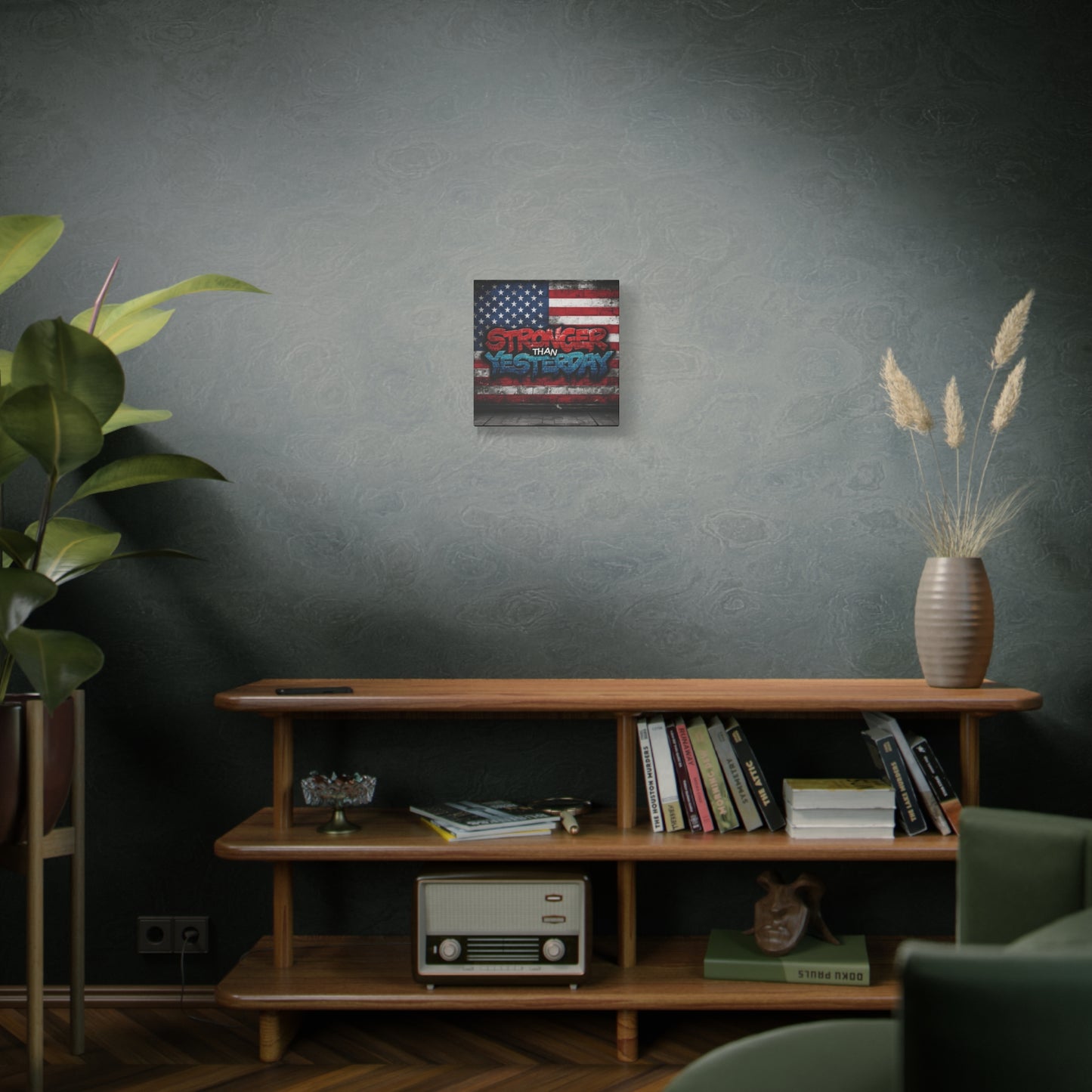 Stronger Than Yesterday Patriotic Canvas Wall Art