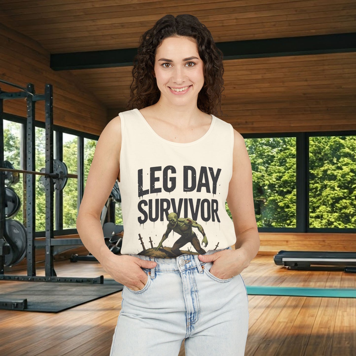 Leg Day Survivor Tank Top - Unisex Fitness Apparel, Gym Gear, Workout Clothing, Workout Gift, Funny Fitness Tee