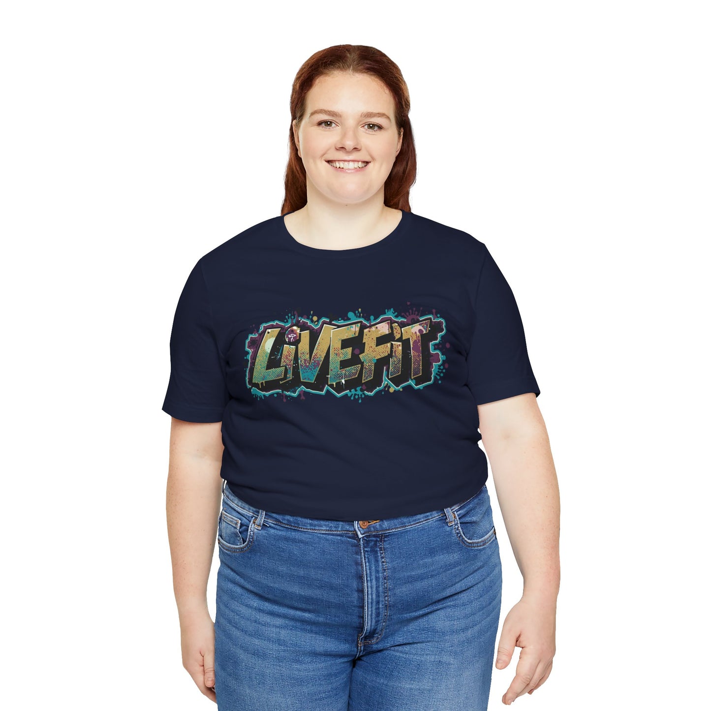 LIVE FIT Graphic Fitness Tee - Motivational Workout Apparel