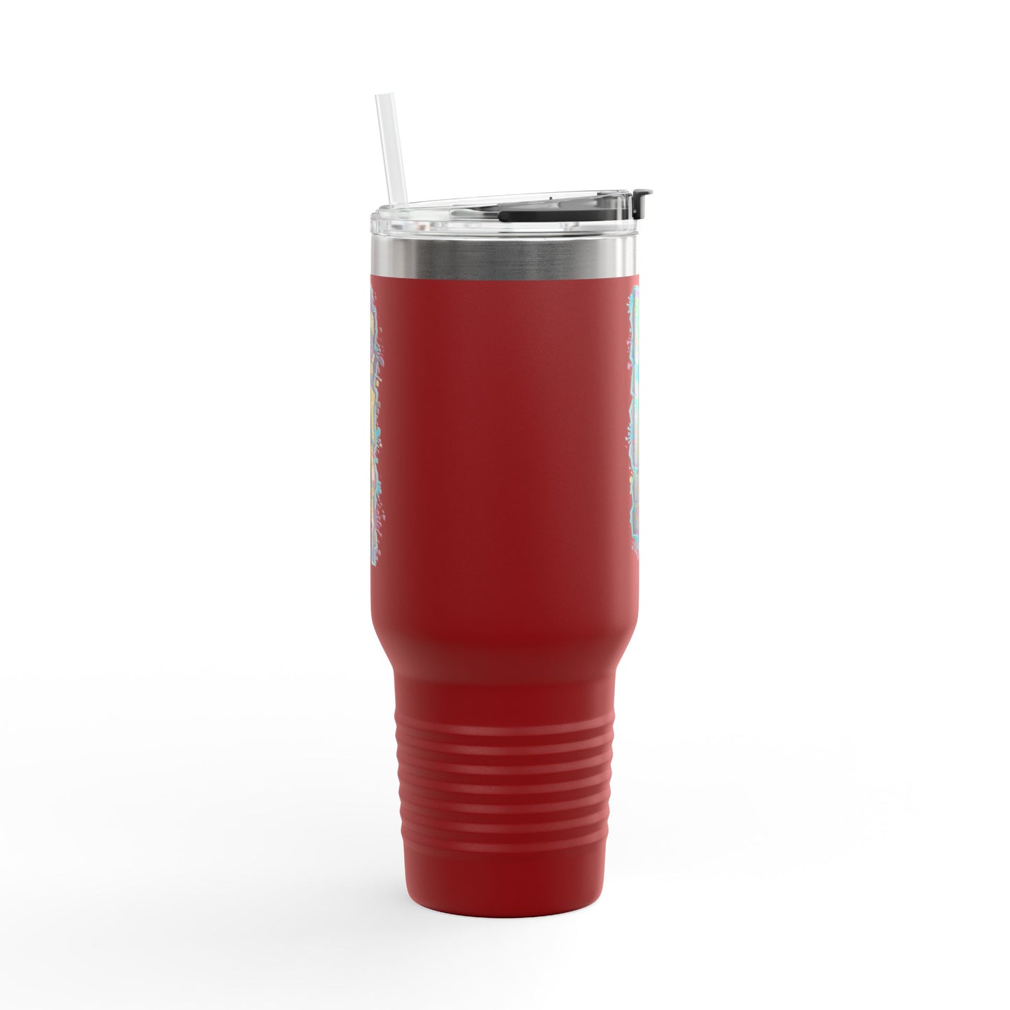 Insulated Travel Mug, Live Fit, 40oz Fitness Water Bottle, Gym Coffee Cup, Durable Travel Tumbler, Motivational Drinkware