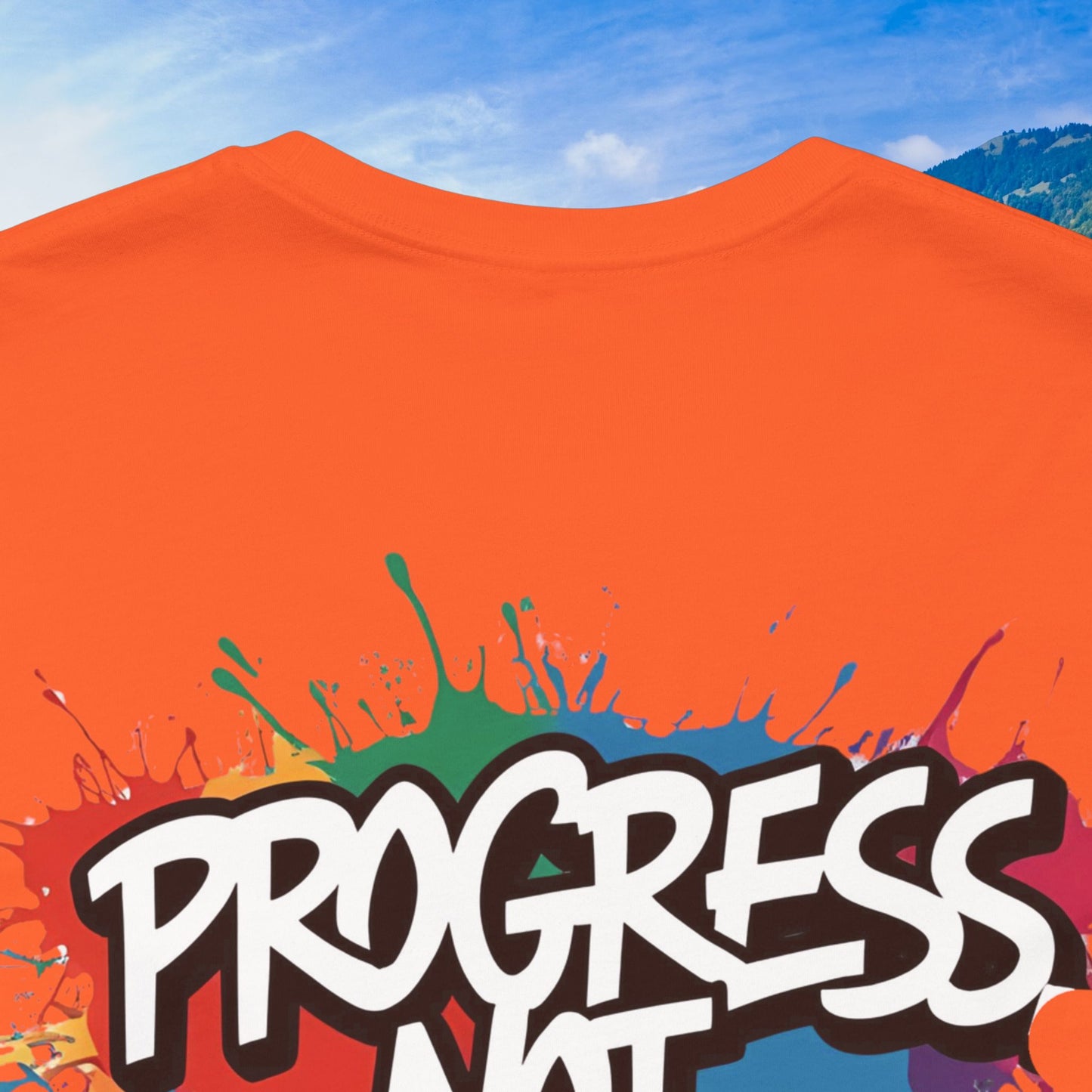 💥 Vibrant 💥 Eye-catching 💥 Motivational 💥 All Over Print 💥 Unisex T-shirt 💥 Progress Not Perfection 💥 Art-Inspired 💥 Apparel 💥 Sizes XS x 4XL 💥