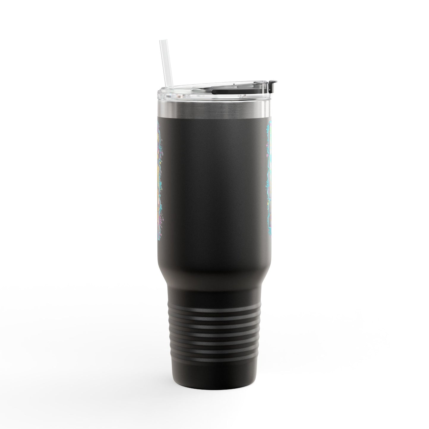 Insulated Travel Mug, Live Fit, 40oz Fitness Water Bottle, Gym Coffee Cup, Durable Travel Tumbler, Motivational Drinkware
