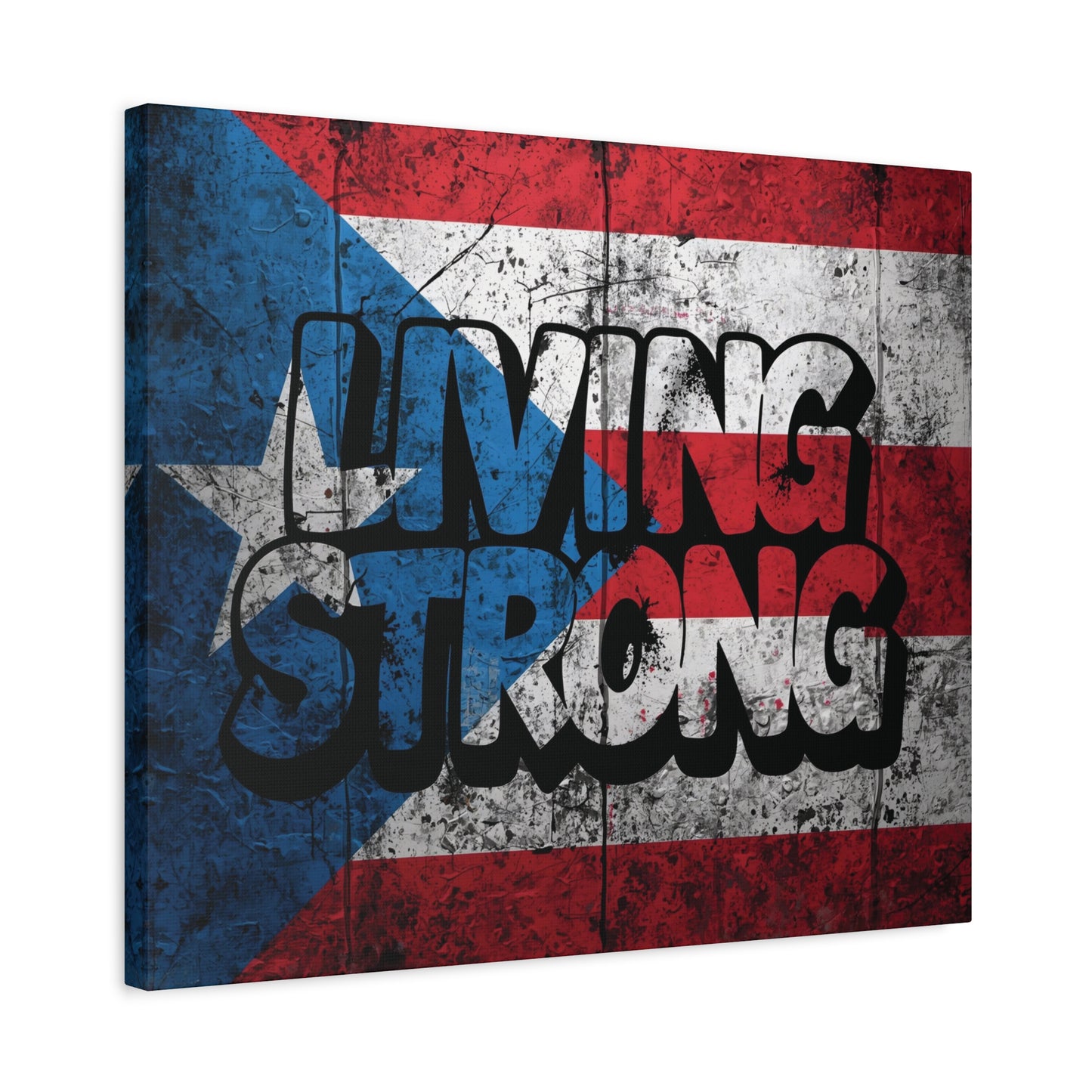 Gallery Wrapped - Puerto Rico Flag - Matte Canvas Wall Art - Inspirational Decor - Home Wall Decor -