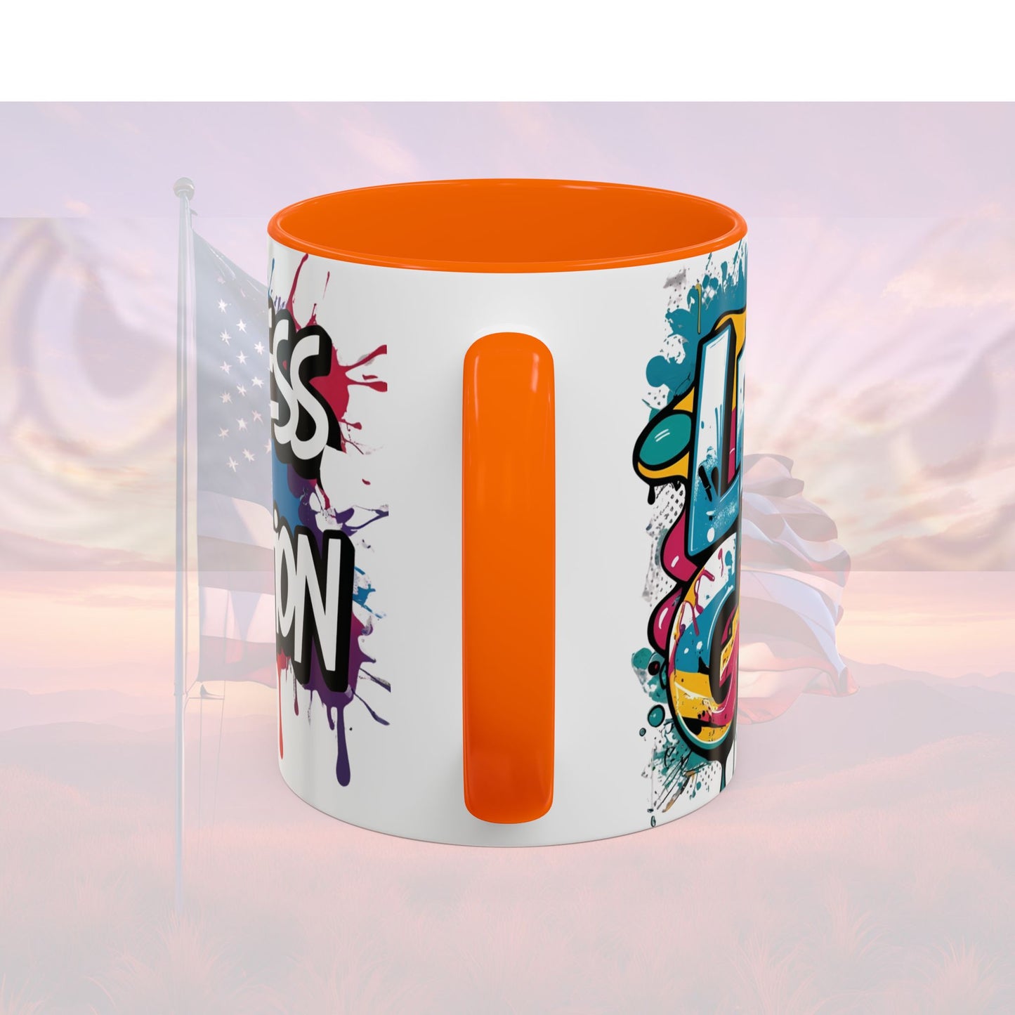 Vibrant Ceramic Mug Inspirational Let's Go! Graffiti Mug Coffee Mug Progress Not Perfection Sizes 11oz & 15oz Birthday Gift Graduation Gift 8 Different Color Options
