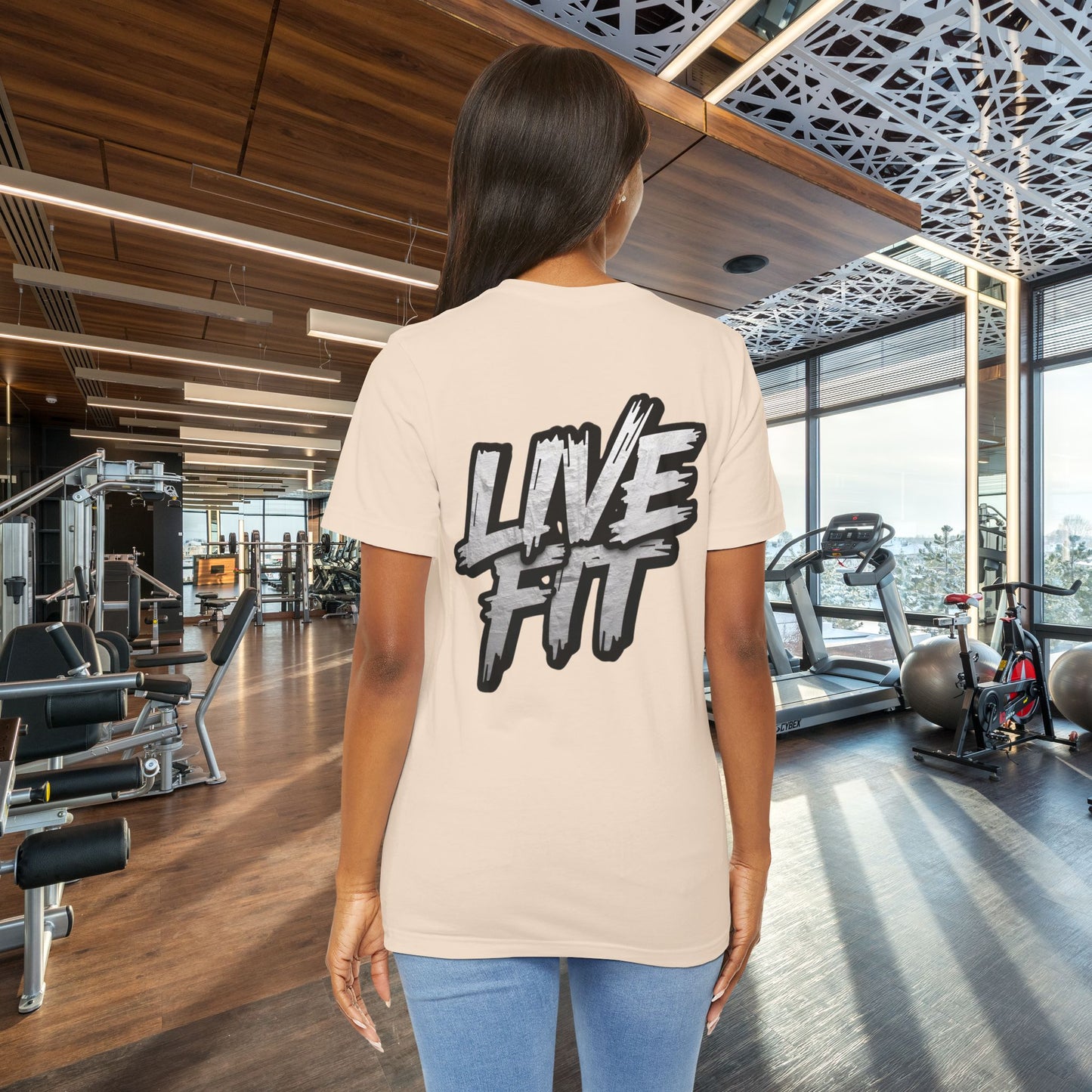 LIVE FIT Unisex Jersey Tee - Fitness Shirt - XS - 4XL - Workout Apparel - Motivational T-Shirt - Casual Wear - Gift for Fitness Enthusiasts