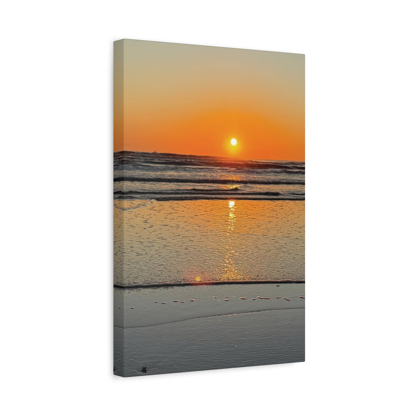 Stunning Sunset Beach Canvas Print, Ocean Decor, Wall Art, Home Decor, Coastal Artwork for Living Room