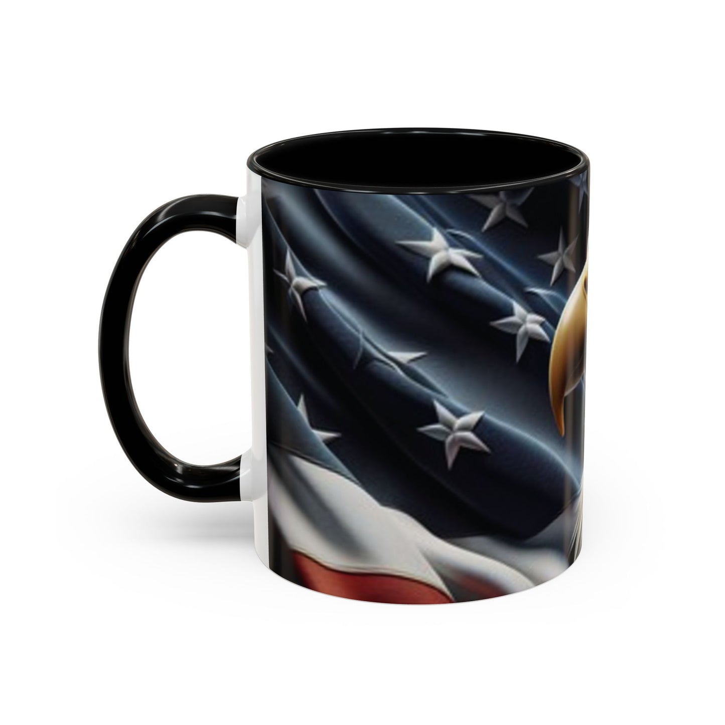 Patriotic Eagle Coffee Mug, 11oz & 15oz, US Flag Mug, Gift for Veterans, Independence Day Decor, Americana Drinkware