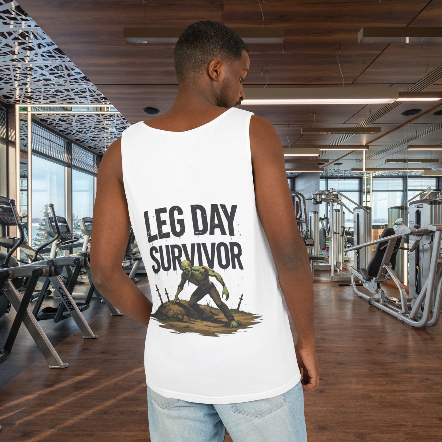 Leg Day Survivor Tank Top - Unisex Fitness Apparel, Gym Gear, Workout Clothing, Workout Gift, Funny Fitness Tee