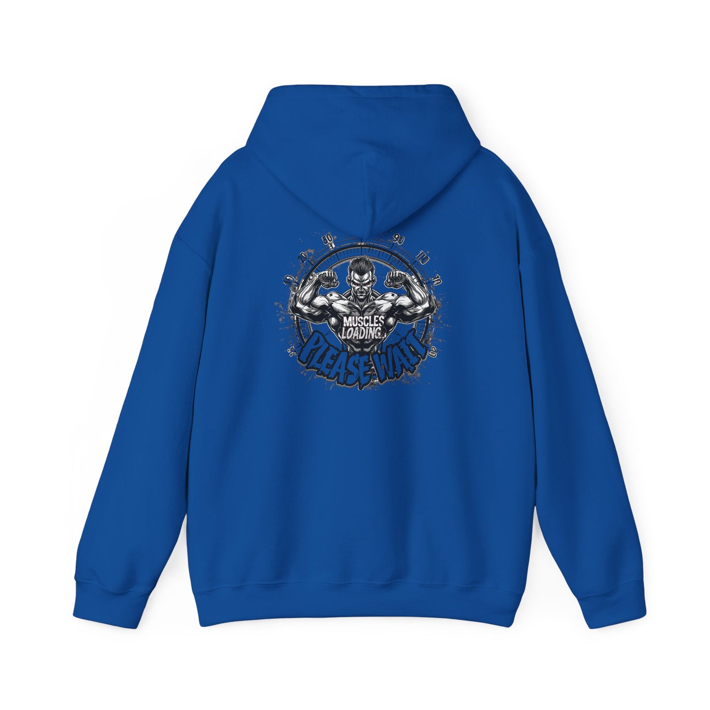 Unisex - Muscles Loading…Please Wait - Heavy Blend™ Hooded Sweatshirt - Motivational Fitness Hoodie - Workout Sweatshirt - Gym Apparel - Inspirational Gift - Holiday Gift