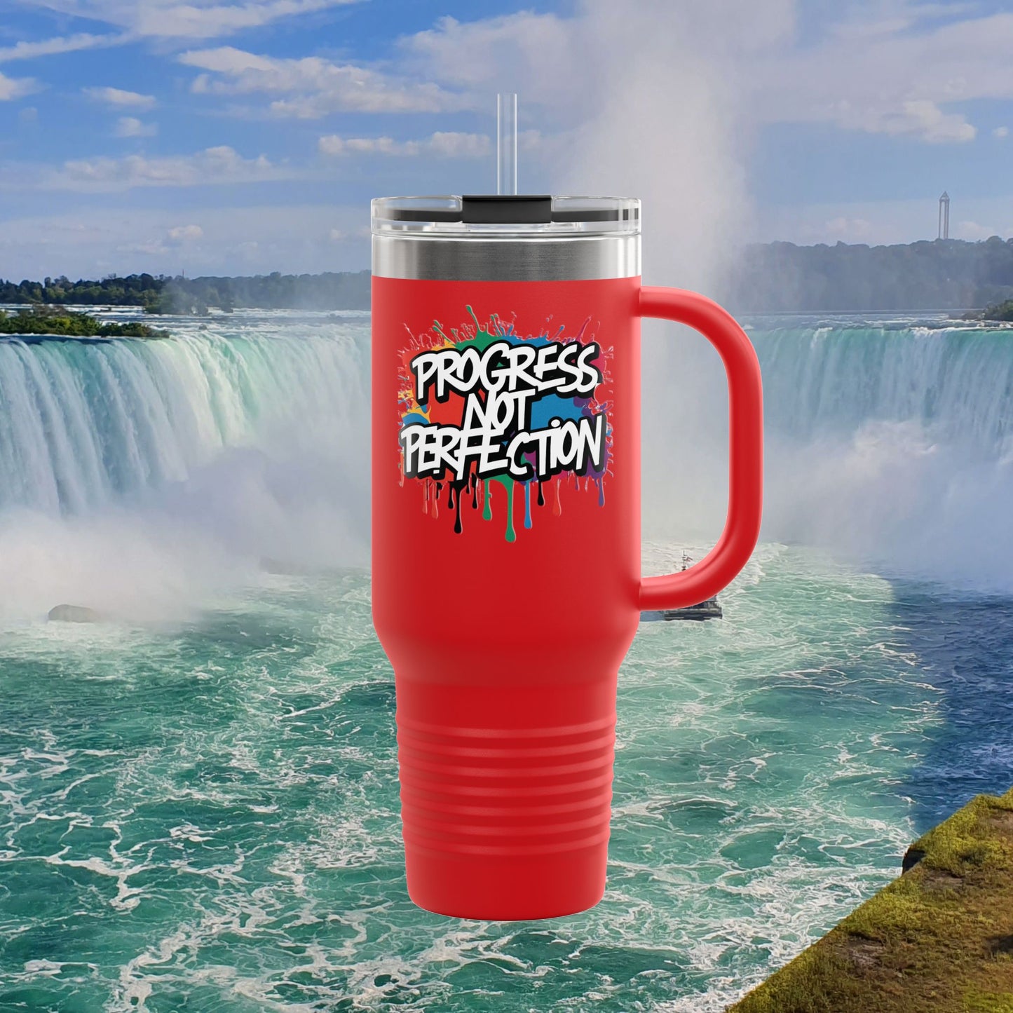💥Inspirational 💥 Vibrant 💥 Durable 💥 Stainless Steel 💥 Insulated 💥 Travel Mug-Tumbler 💥 40oz 💥 Leak-Proof Lid 💥 8 Different Colors To Choose From 💥 Motivation On The Move 💥