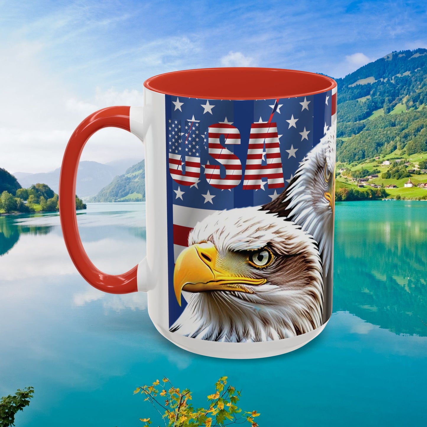 πΊπΈ Eye-Catching πΊπΈ Patriotic πΊπΈ Bald Eagle πΊπΈ Red White & Blue πΊπΈ USA πΊπΈ Accent Coffee Mug πΊπΈπΊπΈ 11oz & πΊπΈ 15oz πΊπΈ Sizes πΊπΈ 8 Color Options πΊπΈ Red πΊπΈ Black πΊπΈ Light Blue πΊπΈ Yellow πΊπΈ Orange πΊπΈ Navy πΊπΈ Pink πΊπΈ Purple