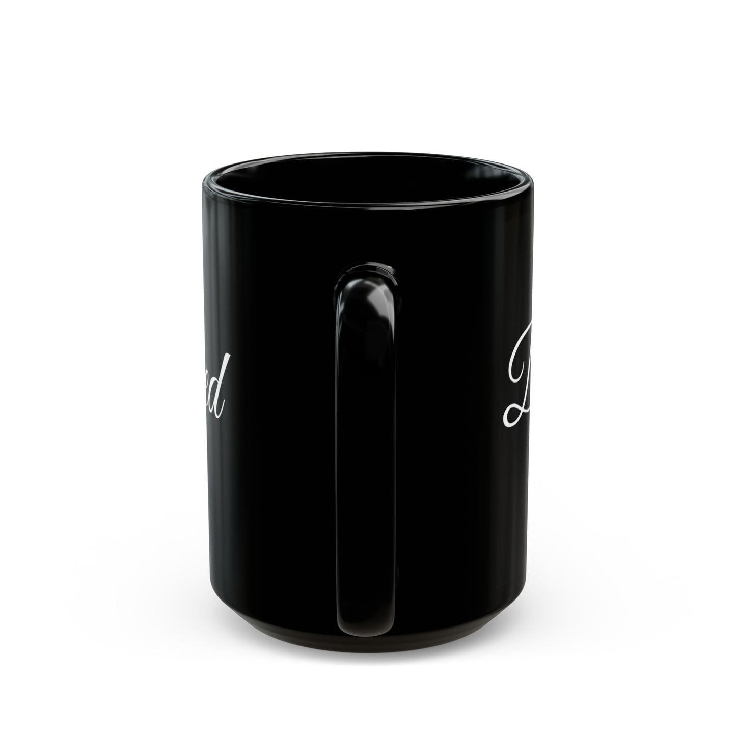 Inspirational Blessed White Print Black Mug 11oz & 15oz