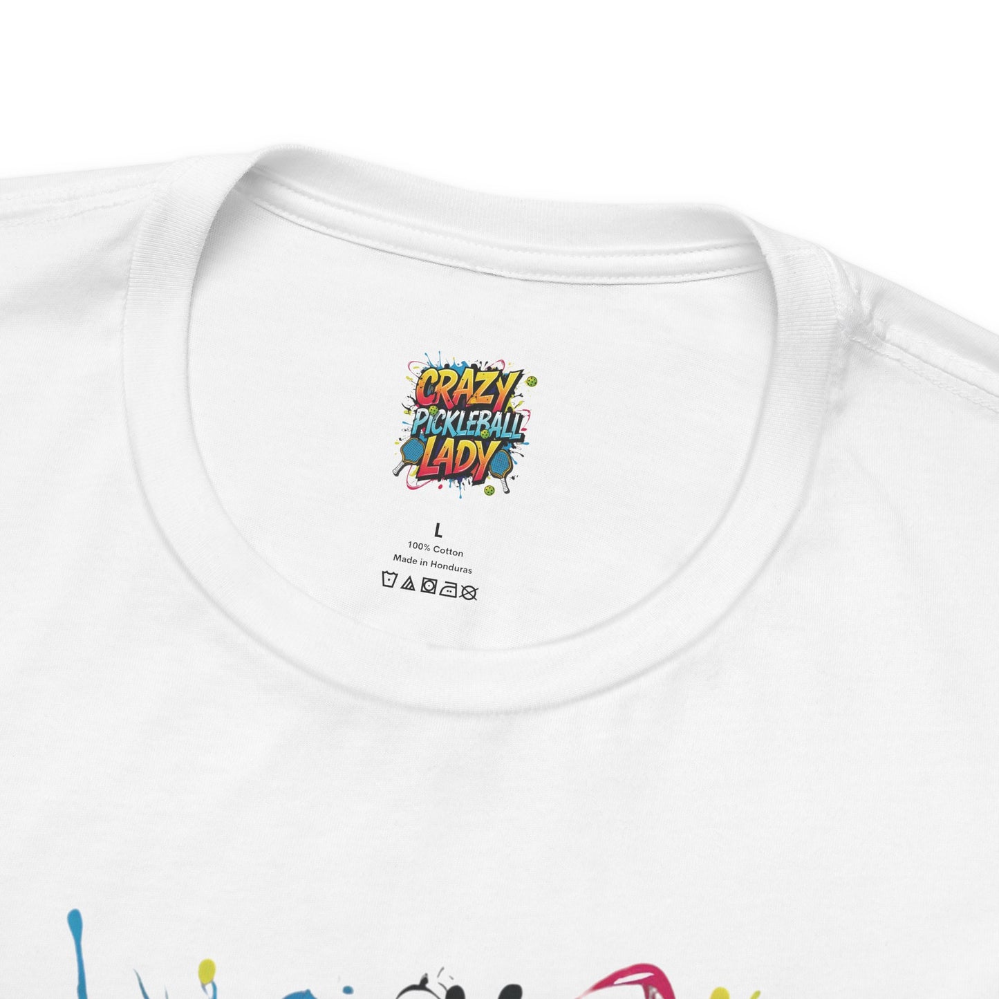 Eye-Catching Crazy Pickleball Lady T-Shirt - Fun Graphic Tee for Pickleball Enthusiasts Sizes XS-5XL