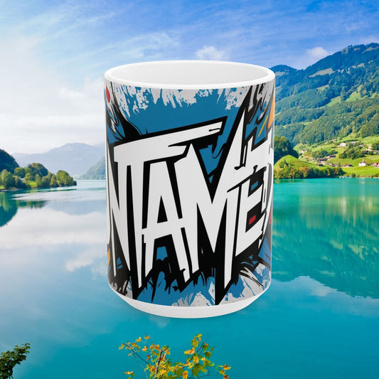 Untamed! Artistic Mug for Creatives - Vibrant Graffiti Design - 11oz/15oz