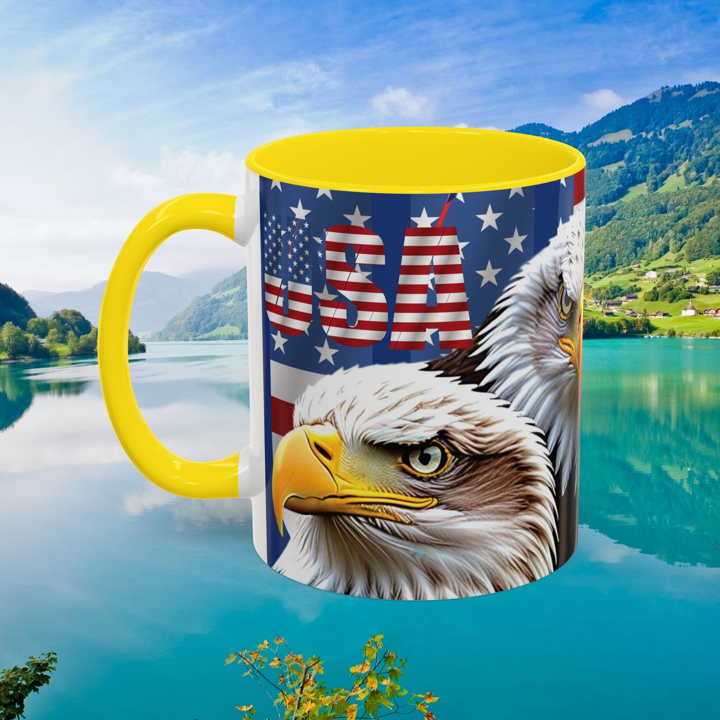 πΊπΈ Eye-Catching πΊπΈ Patriotic πΊπΈ Bald Eagle πΊπΈ Red White & Blue πΊπΈ USA πΊπΈ Accent Coffee Mug πΊπΈπΊπΈ 11oz & πΊπΈ 15oz πΊπΈ Sizes πΊπΈ 8 Color Options πΊπΈ Red πΊπΈ Black πΊπΈ Light Blue πΊπΈ Yellow πΊπΈ Orange πΊπΈ Navy πΊπΈ Pink πΊπΈ Purple