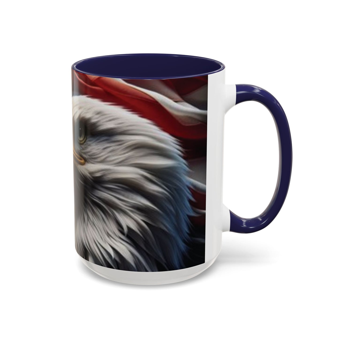 Patriotic Eagle Coffee Mug, 11oz & 15oz, US Flag Mug, Gift for Veterans, Independence Day Decor, Americana Drinkware