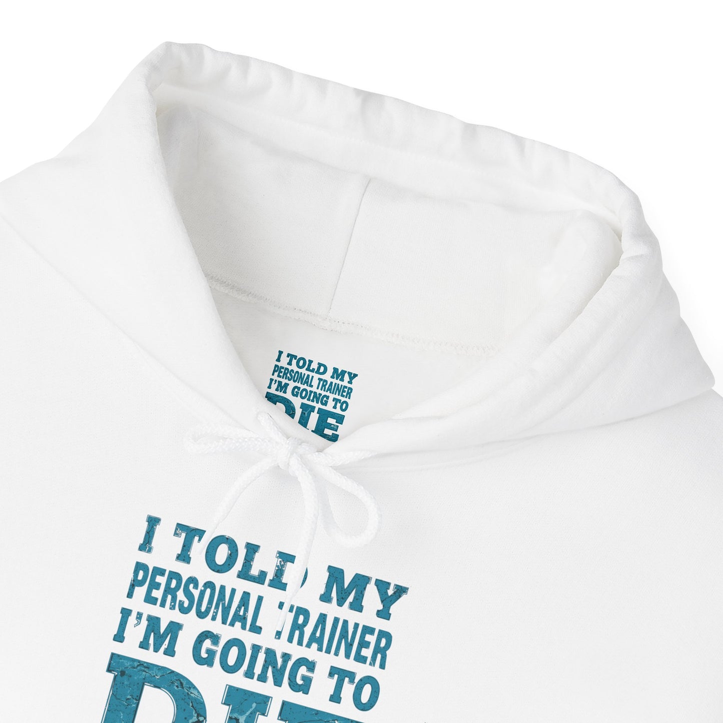 Funny - I Told My Personal Trainer That I'm Going To Die And He Said Two More! - Design - Workout Hoodie - Sizes - S - 5XL - Gym Humor Sweatshirt - Personal Trainer Gift - Fitness Motivational Apparel