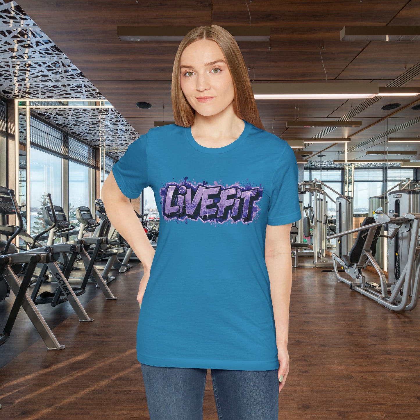 Live Fit Unisex Tee - Fitness Shirt - Motivational Graphic Tee - Workout Apparel - Casual Wear - Gift for Gym Lovers - Active Lifestyle -