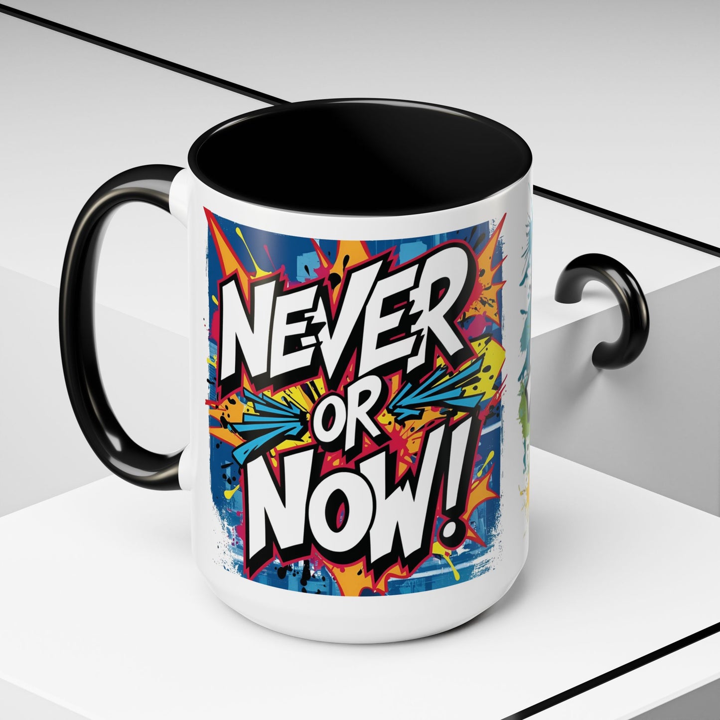 💥Vibrant 💥 Motivational 💥 Ceramic 💥 Coffee Mug 💥 Let's Go! 💥 Never or Now💥 Sizes 11oz 15oz💥 8 Different Colors To Choose From💥