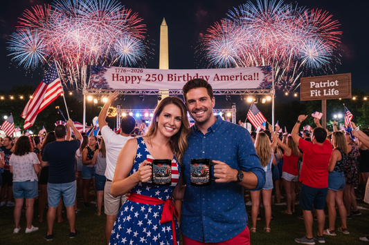 11oz/15oz Black Mug - Happy 250th Birthday America - Patriotic Eagle & Fireworks