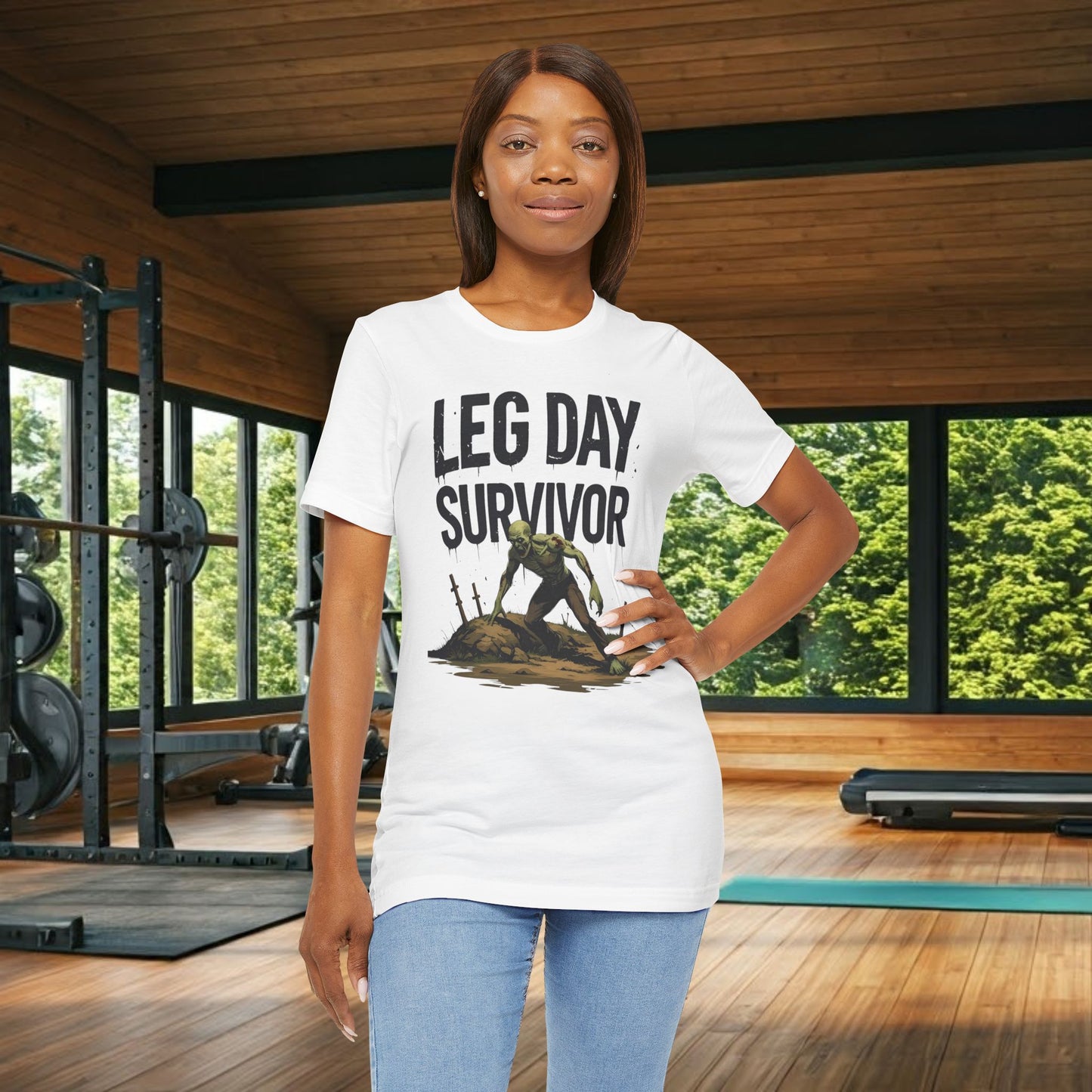 Leg Day Survivor Tee, Fitness Shirt, Workout Apparel, Gym Gift, Unisex Graphic Tee