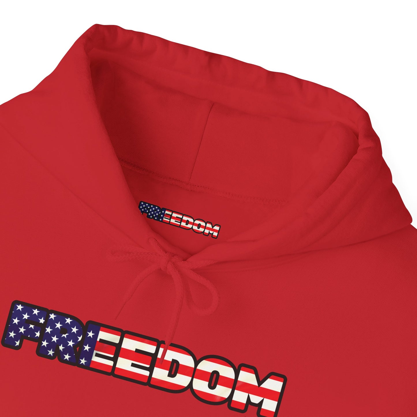 Patriotic Freedom Hoodie - American Flag Sweatshirt - Red White Blue - Unisex Pullover - S-5XL