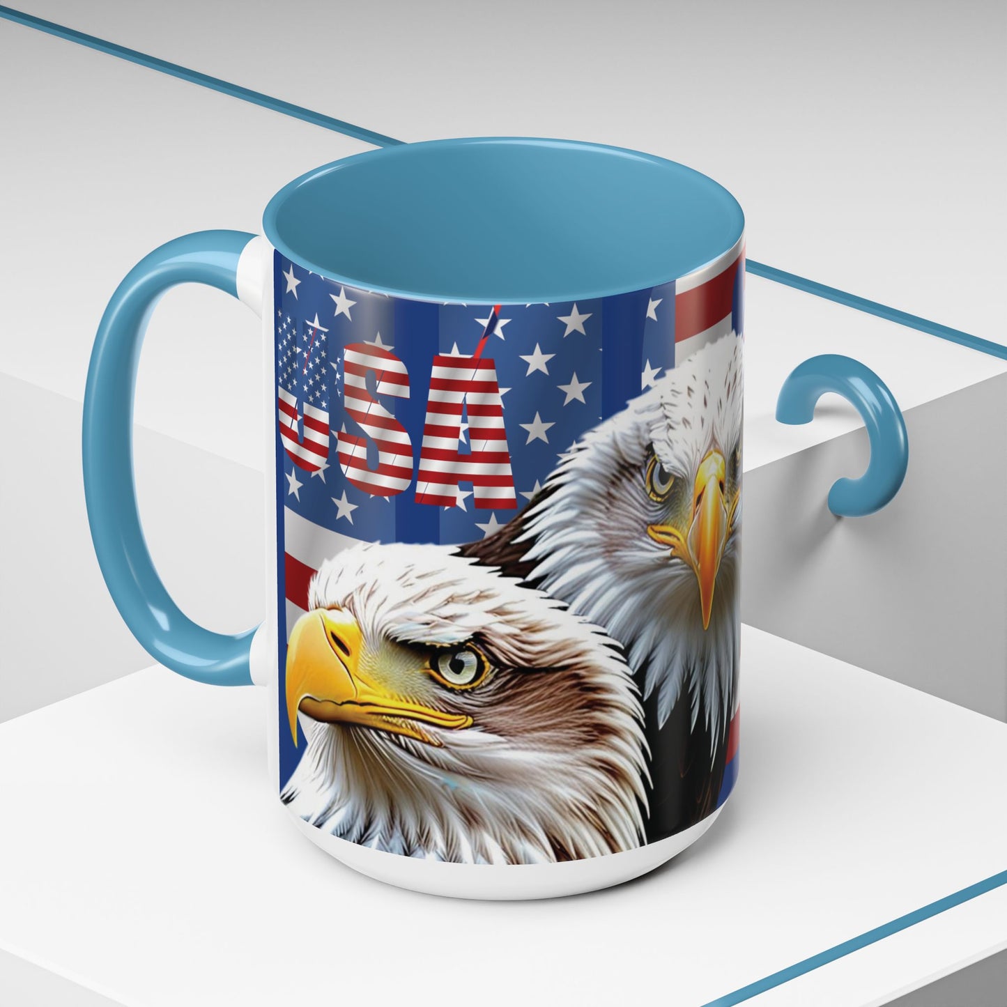 πΊπΈ Eye-Catching πΊπΈ Patriotic πΊπΈ Bald Eagle πΊπΈ Red White & Blue πΊπΈ USA πΊπΈ Accent Coffee Mug πΊπΈπΊπΈ 11oz & πΊπΈ 15oz πΊπΈ Sizes πΊπΈ 8 Color Options πΊπΈ Red πΊπΈ Black πΊπΈ Light Blue πΊπΈ Yellow πΊπΈ Orange πΊπΈ Navy πΊπΈ Pink πΊπΈ Purple