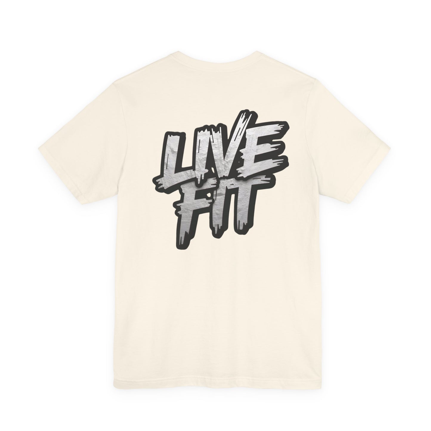 LIVE FIT Unisex Jersey Tee - Fitness Shirt - XS - 4XL - Workout Apparel - Motivational T-Shirt - Casual Wear - Gift for Fitness Enthusiasts