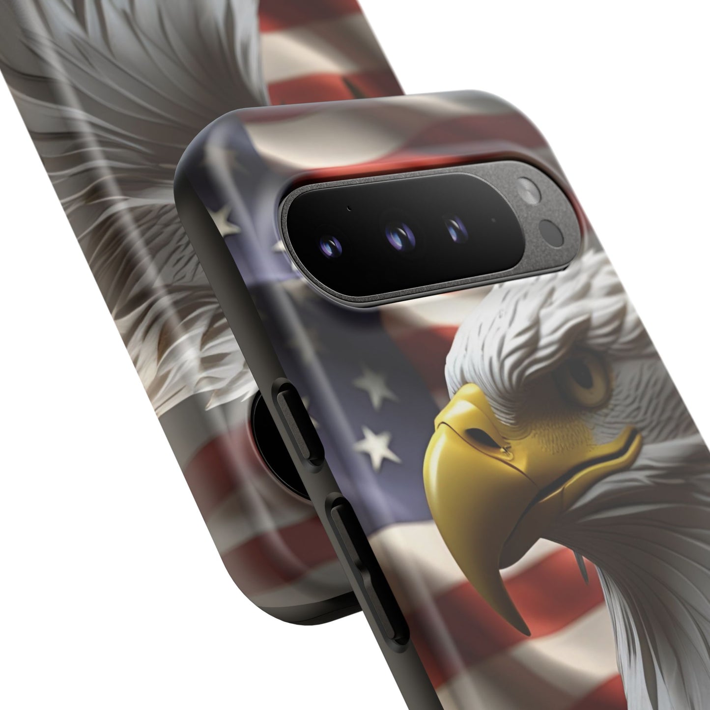 Tough Phone Cases - Patriotic - American Flag Eagle Design - Red White & Blue - Multiple Sizes -