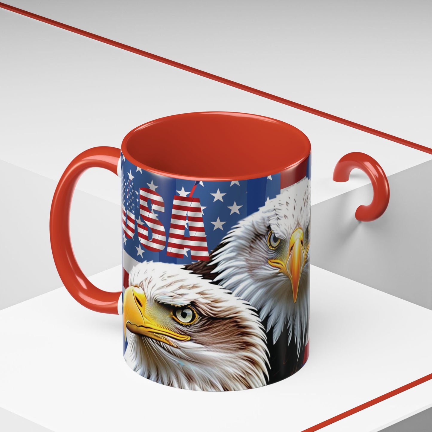 πΊπΈ Eye-Catching πΊπΈ Patriotic πΊπΈ Bald Eagle πΊπΈ Red White & Blue πΊπΈ USA πΊπΈ Accent Coffee Mug πΊπΈπΊπΈ 11oz & πΊπΈ 15oz πΊπΈ Sizes πΊπΈ 8 Color Options πΊπΈ Red πΊπΈ Black πΊπΈ Light Blue πΊπΈ Yellow πΊπΈ Orange πΊπΈ Navy πΊπΈ Pink πΊπΈ Purple